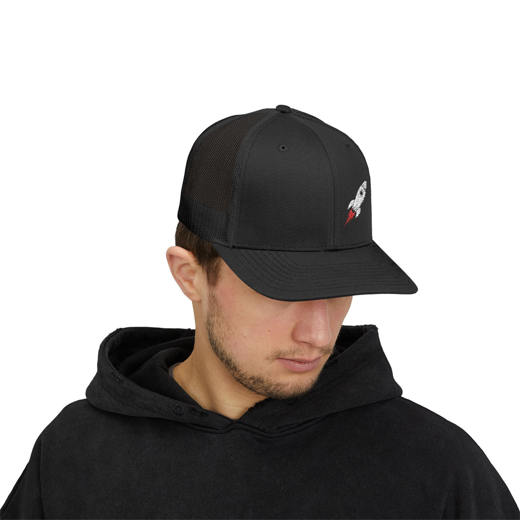 Rocket Embroidered Trucker Cap