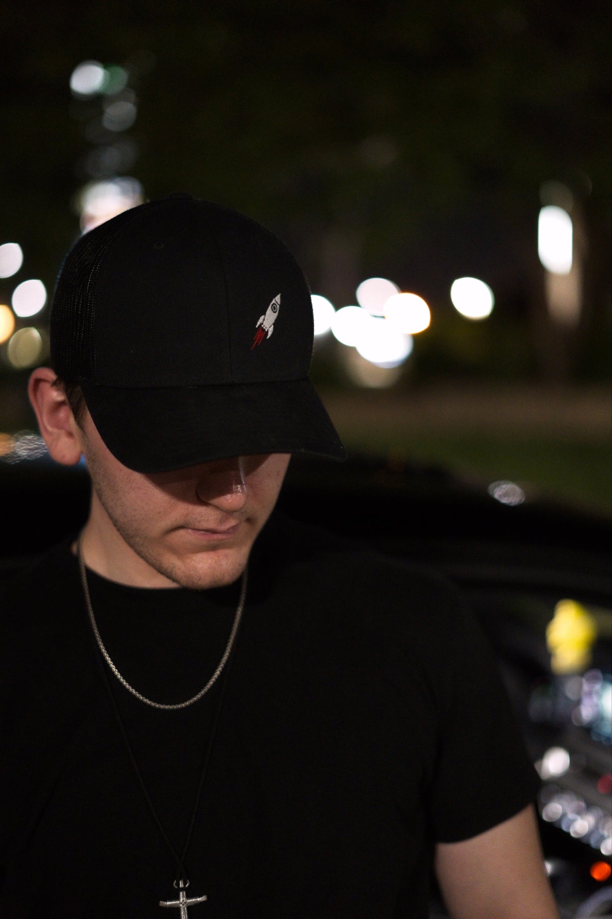 Rocket Embroidered Trucker Cap